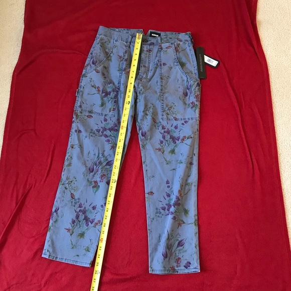 Hudson Jeans Floral Denim High Rise Ankle Pants New with Tags - Picture 4 of 7